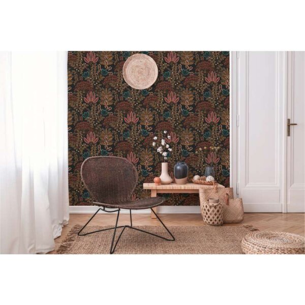 Tapete Orange, Schwarz livingwalls Vliestapete (393495)