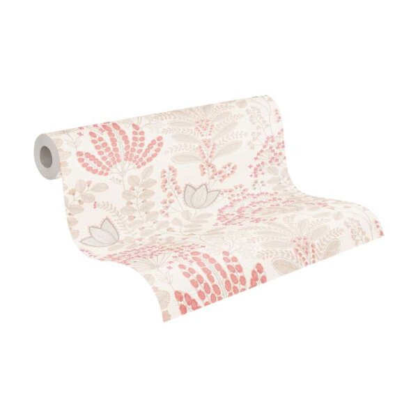 Tapete Rosa, Weiß livingwalls Vliestapete (393492)