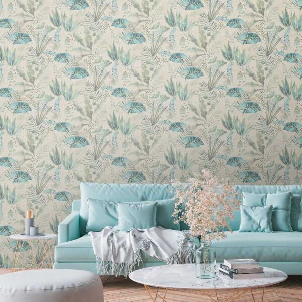 Tapete Beige, Creme, Grün livingwalls Vliestapete (393484)