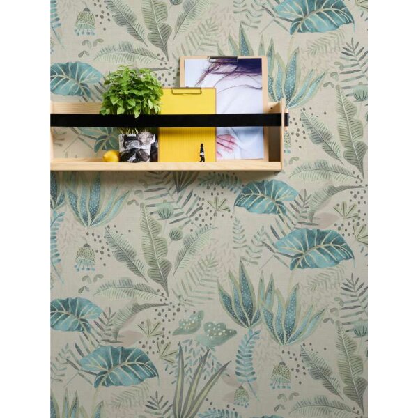 Tapete Beige, Creme, Grün livingwalls Vliestapete (393484)