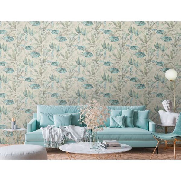 Tapete Beige, Creme, Grün livingwalls Vliestapete (393484)