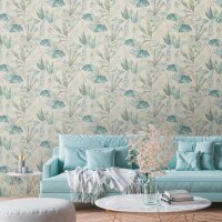 Tapete Beige, Creme, Gr&uuml;n livingwalls Vliestapete...