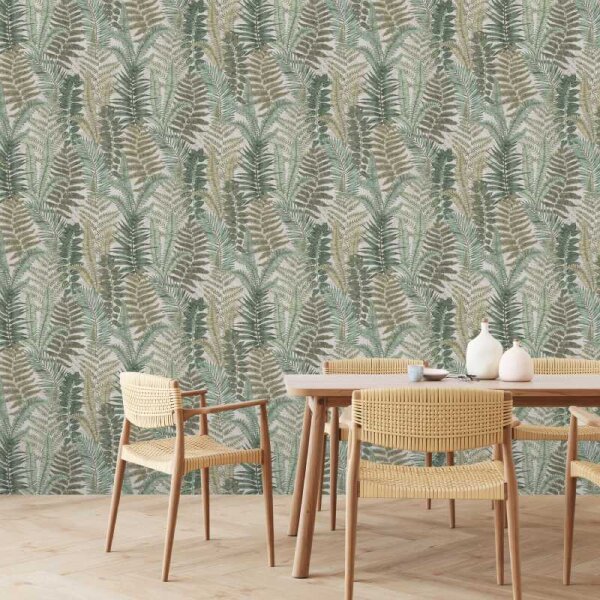 Tapete Grün, Beige, Creme livingwalls Vliestapete (393474)