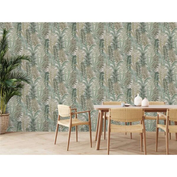 Tapete Grün, Beige, Creme livingwalls Vliestapete (393474)