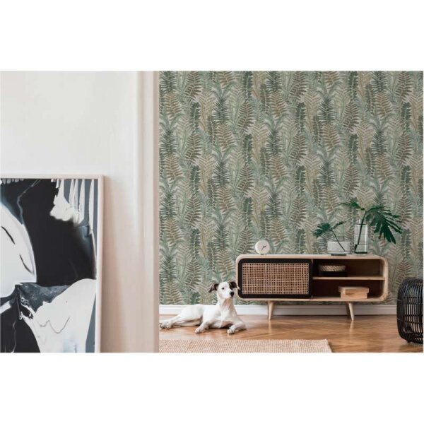 Tapete Grün, Beige, Creme livingwalls Vliestapete (393474)