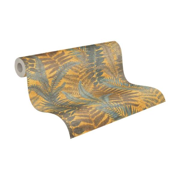 Tapete Gelb, Braun, Petrol livingwalls Vliestapete (393472)