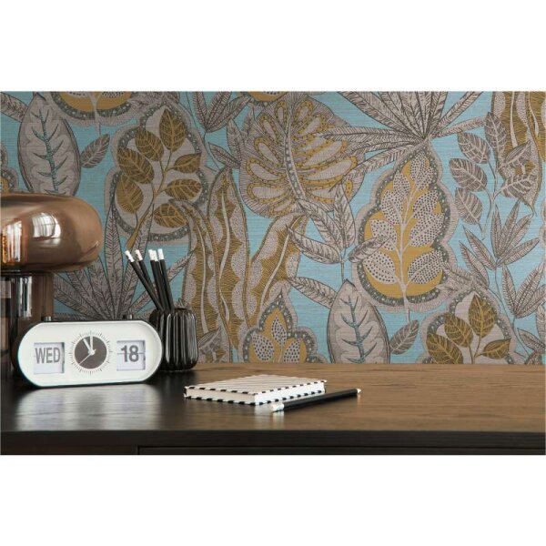 Tapete Braun, Blau livingwalls Vliestapete (393464)