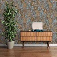 Tapete Braun, Blau livingwalls Vliestapete (393464)