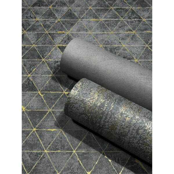 Tapete Schwarz, Anthrazit Novamur Vliestapete (82425)