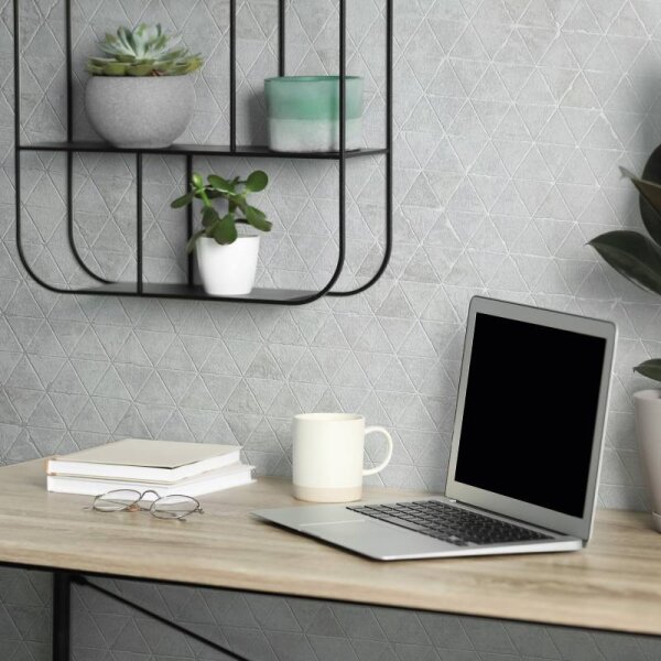 Tapete Grau, Silber, Weiß Novamur Vliestapete (82422)