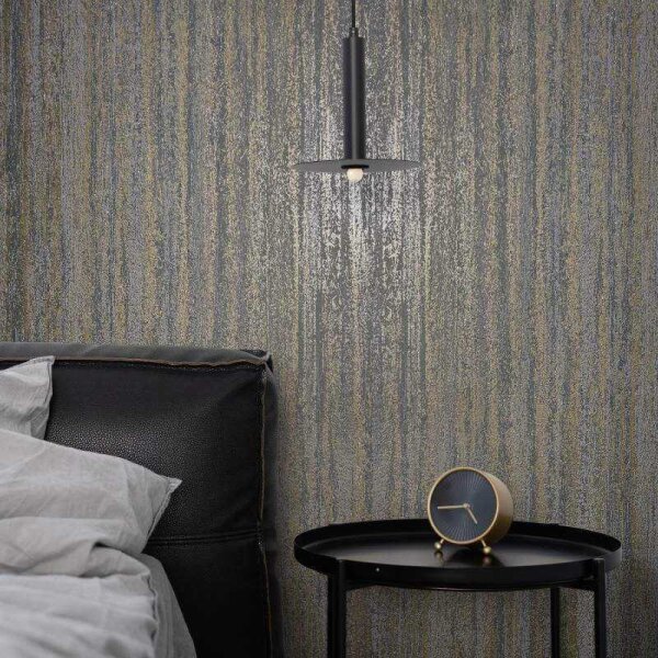 Tapete Grau, Silber, Gold, Kupfer Novamur Vliestapete (82421)