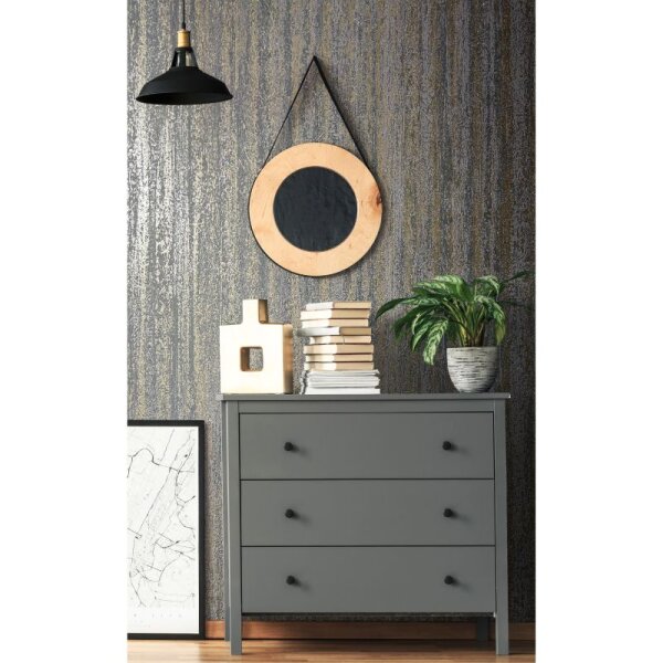 Tapete Grau, Silber, Gold, Kupfer Novamur Vliestapete (82421)