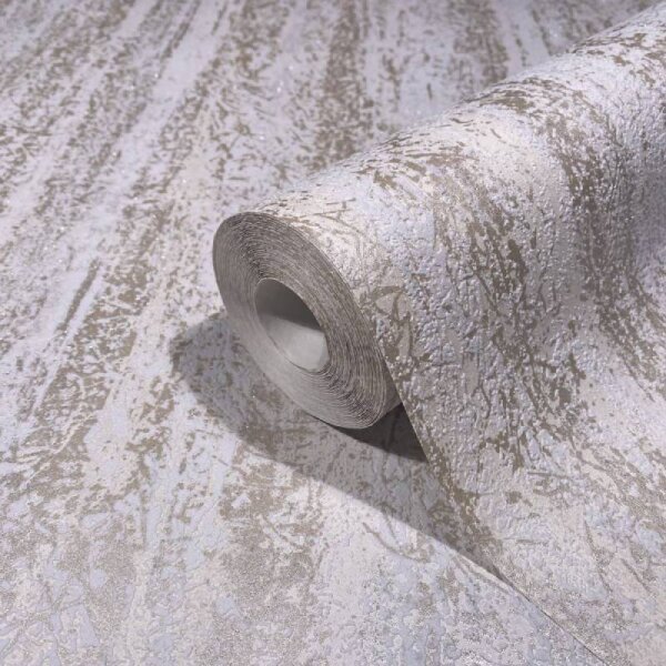 Tapete Weiß, Grau, Silber Novamur Vliestapete (82420)