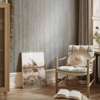 Tapete Wei&szlig;, Grau, Silber Novamur Vliestapete (82420)