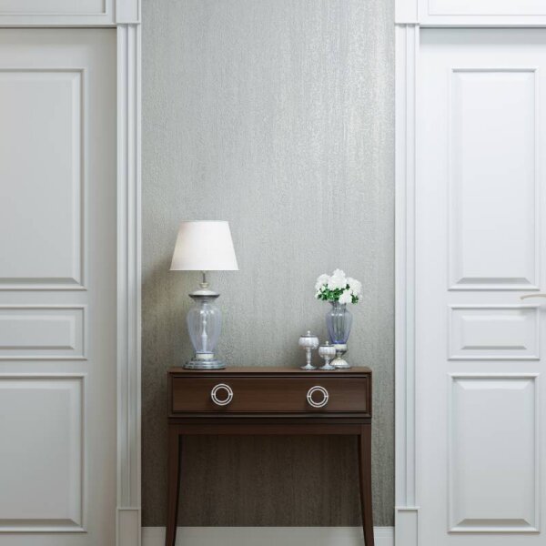 Tapete Weiß, Grau, Silber Novamur Vliestapete (82418)