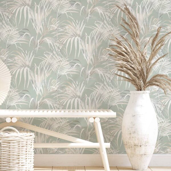 Tapete Grün, Beige, Creme Novamur Vliestapete (82414)