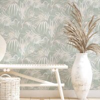 Tapete Gr&uuml;n, Beige, Creme Novamur Vliestapete (82414)