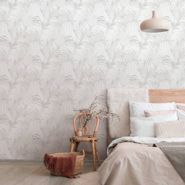 Tapete Beige, Creme, Weiß Novamur Vliestapete (82412)