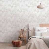 Tapete Beige, Creme, Wei&szlig; Novamur Vliestapete (82412)