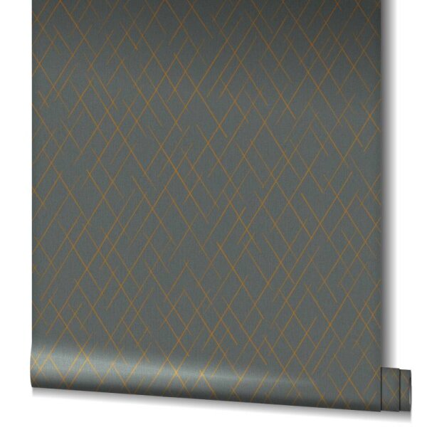 Tapete Grau, Silber, Schwarz, Anthrazit, Gold, Kupfer Novamur Vliestapete (82408)