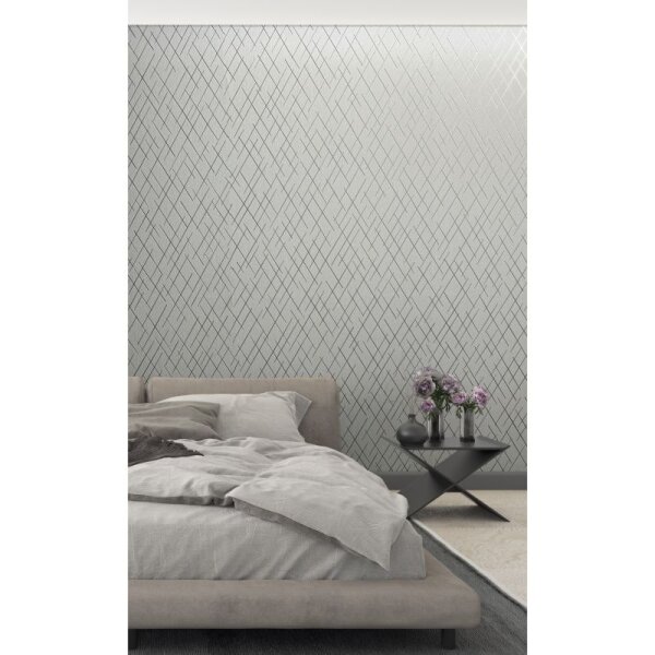 Tapete Beige, Creme, Grau, Silber Novamur Vliestapete (82404)