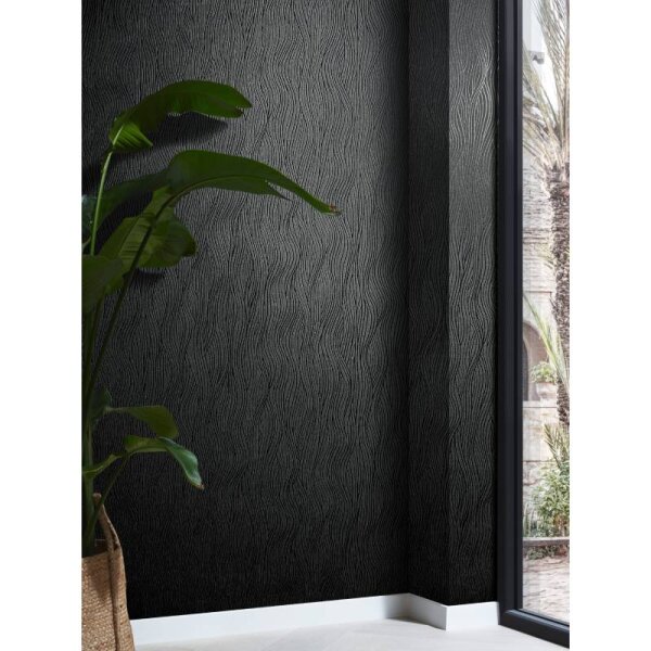 Tapete Grau, Silber, Schwarz, Anthrazit Novamur Vliestapete (82403)