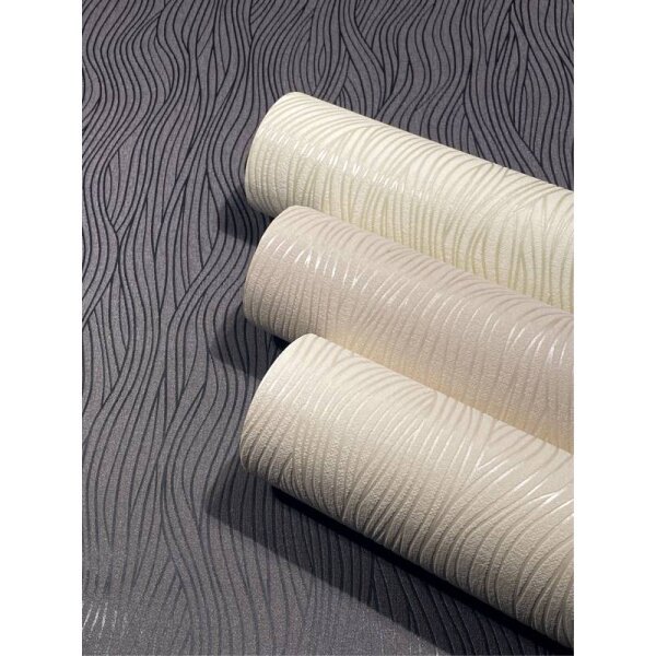 Tapete Grau, Silber, Schwarz, Anthrazit Novamur Vliestapete (82403)