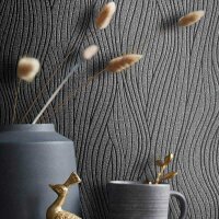 Tapete Grau, Silber, Schwarz, Anthrazit Novamur...