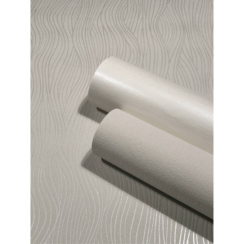 82402 Tapete Beige Creme Art Déco Streifen Vliestapete Novamur