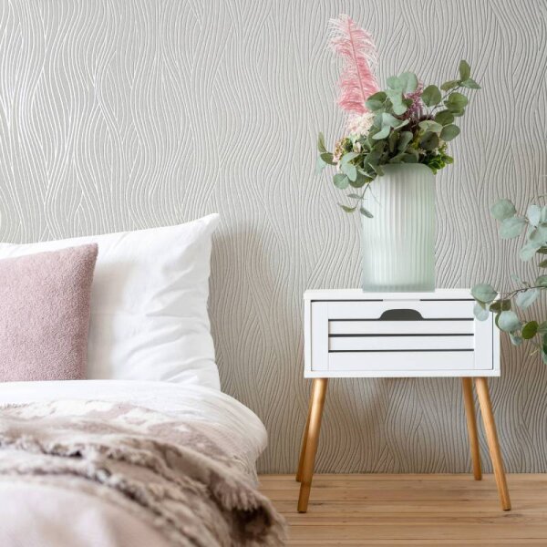 Tapete Weiß Novamur Vliestapete (82400)