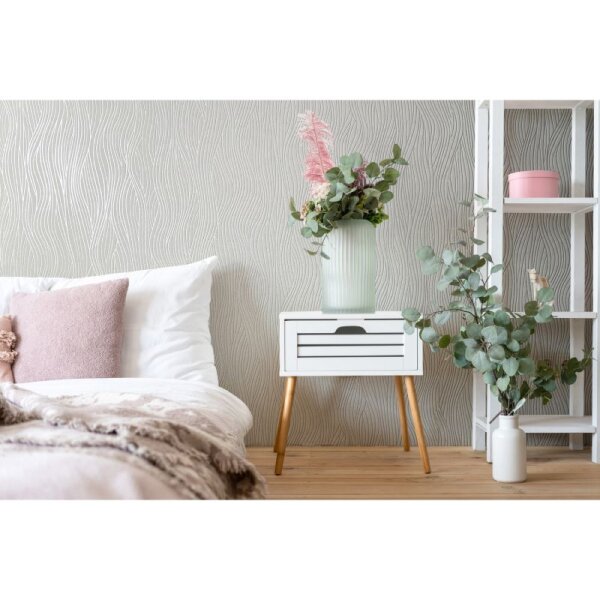 Tapete Weiß Novamur Vliestapete (82400)