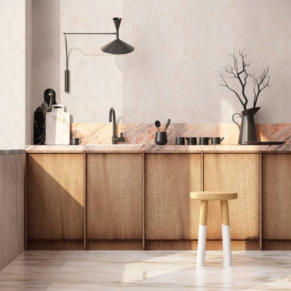 Tapete Beige, Rosa, Apricot Pfirsich Novamur Vliestapete (82397)