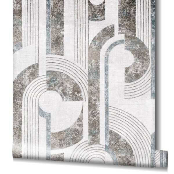 Tapete Grau, Blau Novamur Vliestapete (81630)