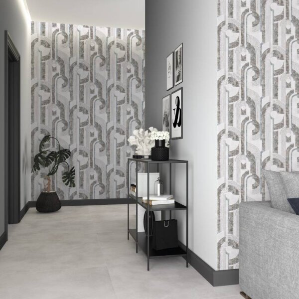 Tapete Grau, Blau Novamur Vliestapete (81630)