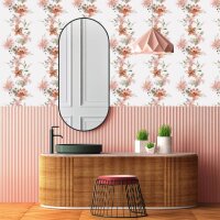 Tapete Pastell, Rosa, Rot, Wei&szlig; Novamur Vliestapete...