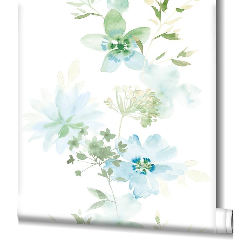 Tapete Blau, Grün, Pastell, Weiß Novamur Vliestapete (81624)