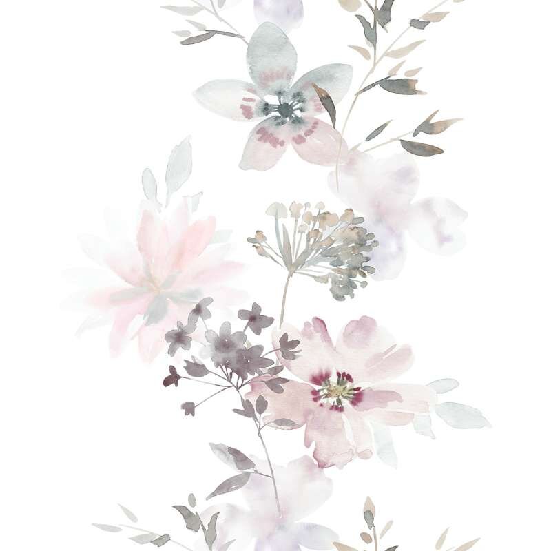 Tapete Pastell, Rosa, Weiß Novamur Vliestapete (81623)