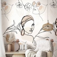 Digitaldruck-Tapete Beige, Braun, Wei&szlig; Novamur (81610)