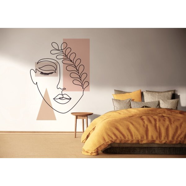 Digitaldruck-Tapete Apricot, Weiß Novamur (81608)