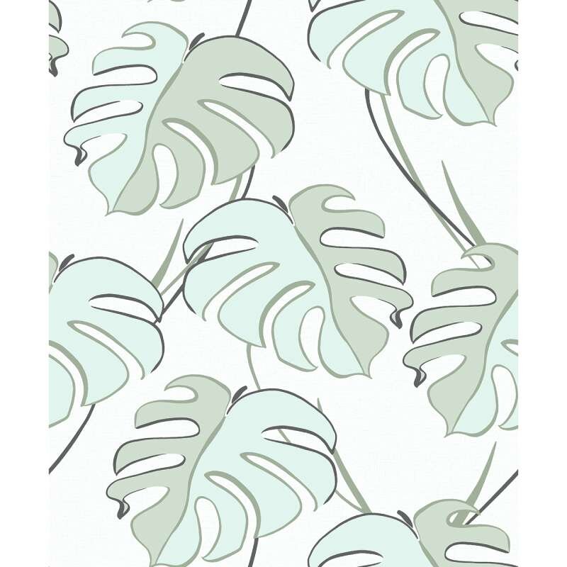 Tapete Grün, Pastell, Weiß Novamur Vliestapete (81607)