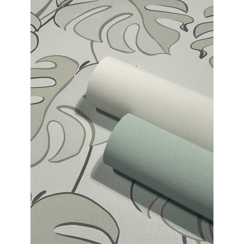 Tapete Grün, Pastell, Weiß Novamur Vliestapete (81607)