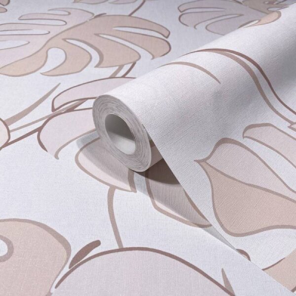 Tapete Beige, Pastell, Weiß Novamur Vliestapete (81605)