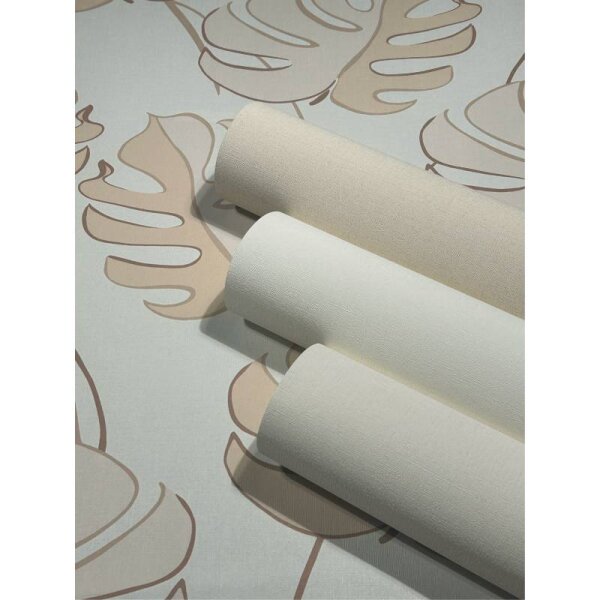 Tapete Beige, Pastell, Weiß Novamur Vliestapete (81605)