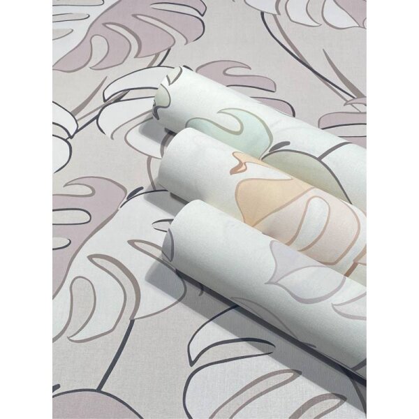 Tapete Beige, Pastell, Weiß Novamur Vliestapete (81605)