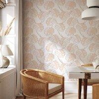 Tapete Beige, Pastell, Wei&szlig; Novamur Vliestapete...