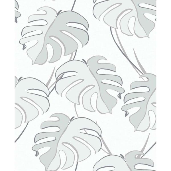 Tapete Grau, Weiß Novamur Vliestapete (81604)