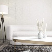 Tapete Wei&szlig;, Grau, Silber Marburg Vliestapete (33356)