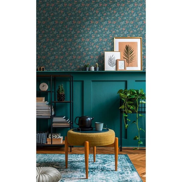 Tapete Blau, Grün, Orange, Terrakotta, Petrol Architects Paper Vliestapete (390634)