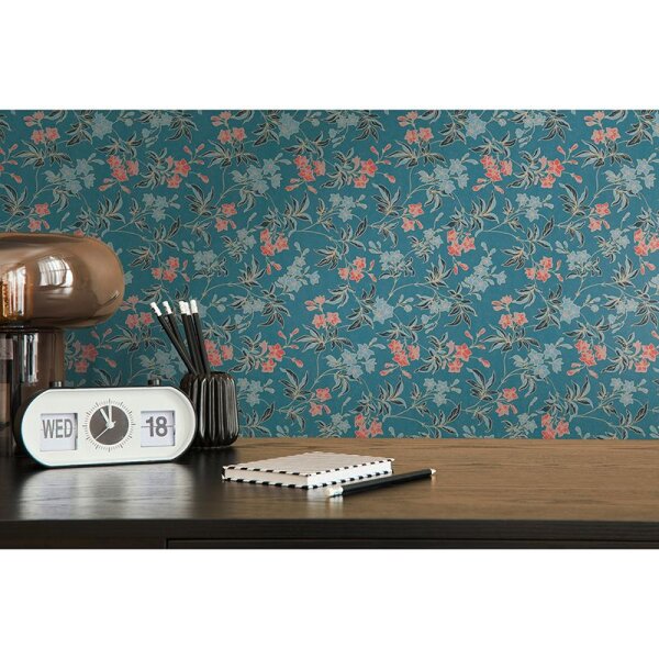 Tapete Blau, Grün, Orange, Terrakotta, Petrol Architects Paper Vliestapete (390634)