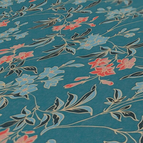 Tapete Blau, Grün, Orange, Terrakotta, Petrol Architects Paper Vliestapete (390634)